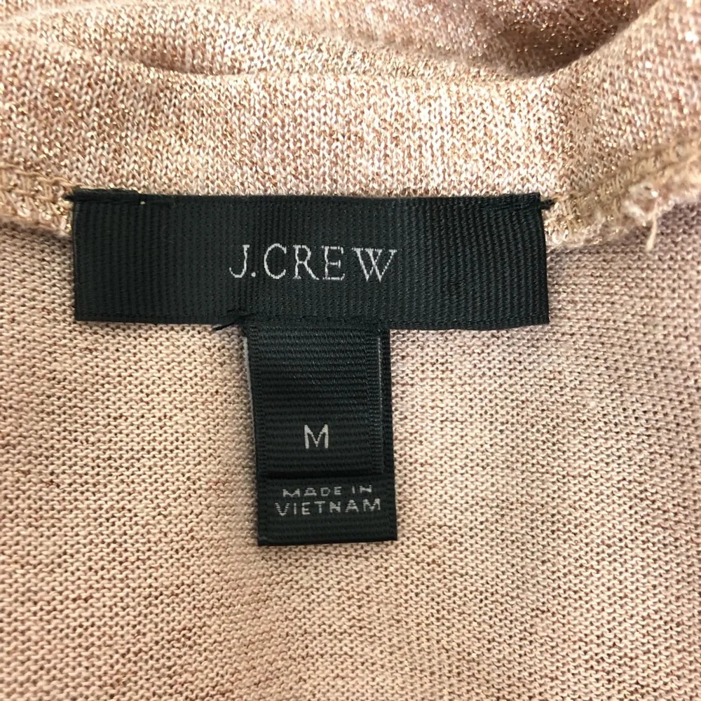 J Crew Glittered Ruffle Pullover Sweater Top Long Sleeves Sz M